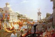 Thomas Cole Course of Empire Consumation of  Empire oil painting